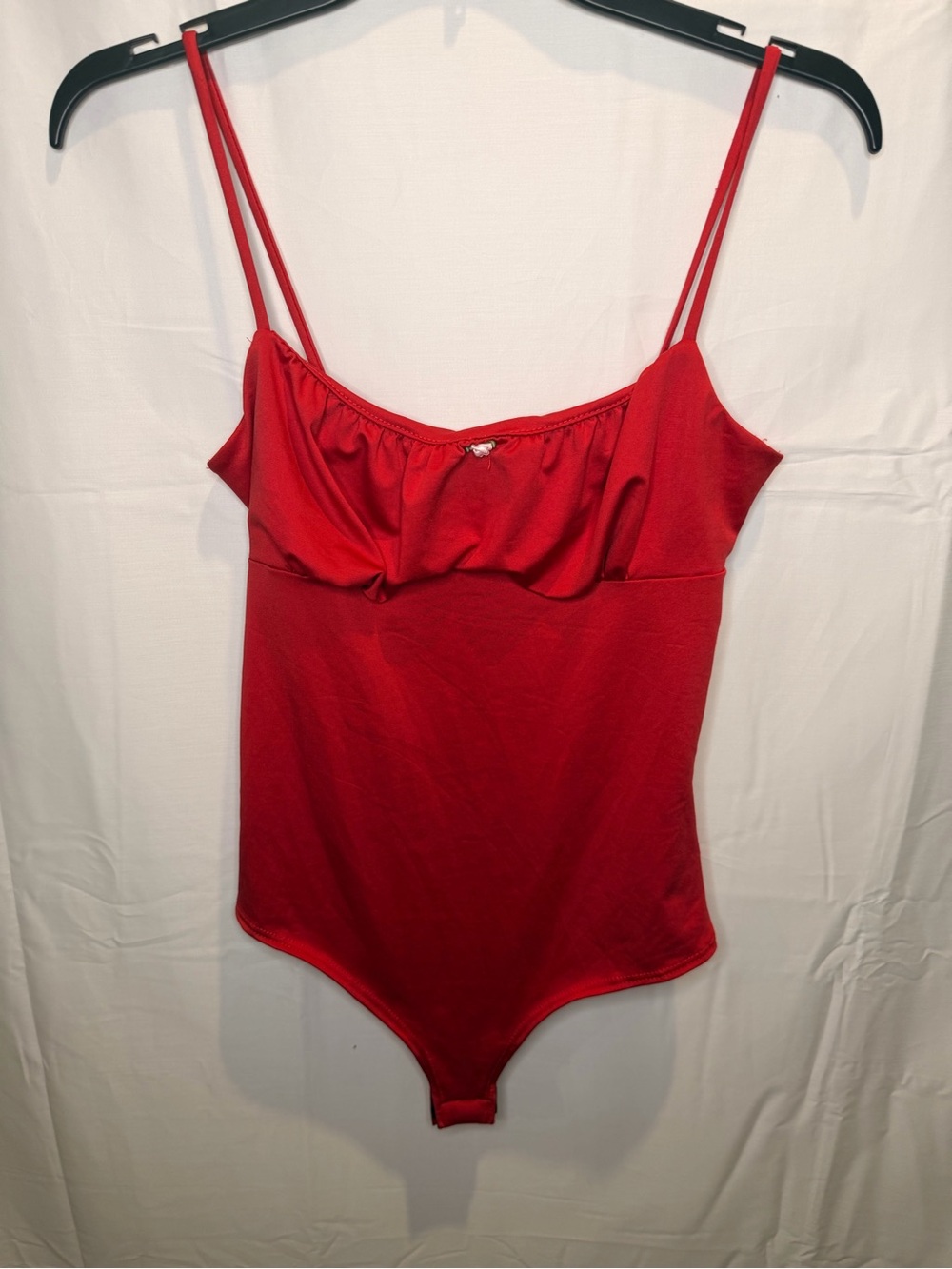 gaze Red Double-Spaghetti Strap Bodysuit Bandeau